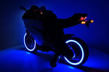 Load image into Gallery viewer, Street Racer Electric Ride-On Motorcycle With Foam Rubber Tires and LED Wheels
